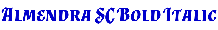Almendra SC Bold Italic Schriftart